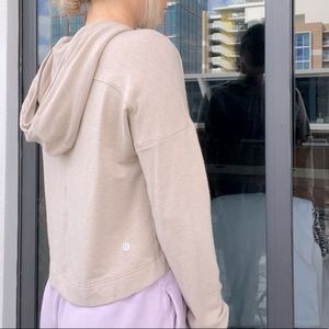 Lululemon Tan Cropped Hoodie